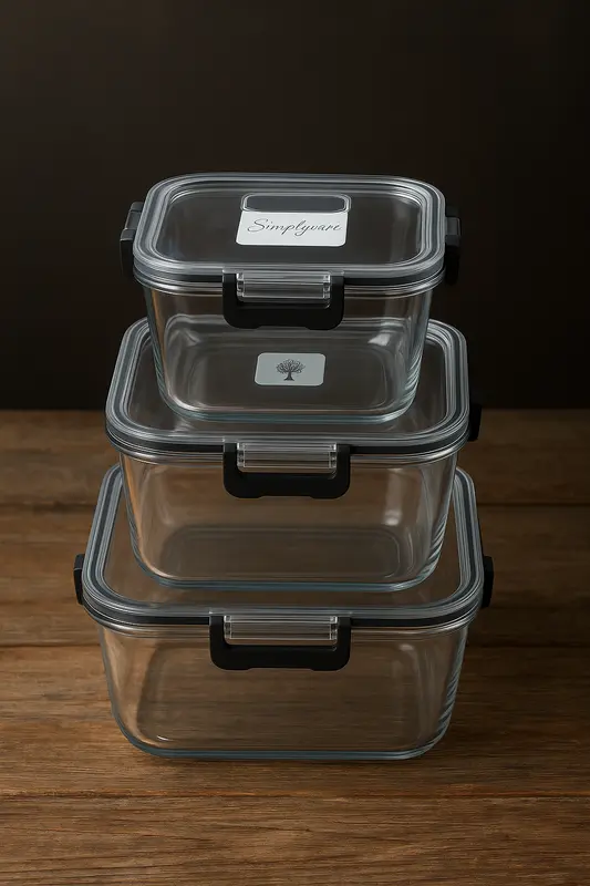 סט קופסאות אקריל מהממות ואטומות מרובעות