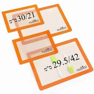 משטח סיליקון/סט סילפט 4 יח ROZOTTI+מברשת ולקקן