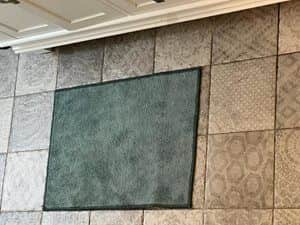 שטיח צמר טורקיז אמבט/חדר נגד החלקה