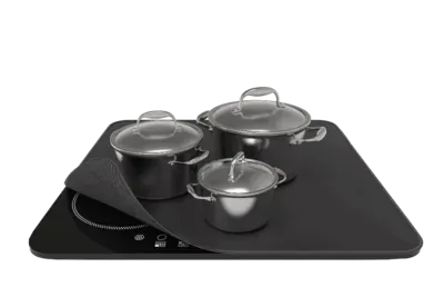 כיסוי מגן לכיריים אינדוקציה שחור משולב אפור 91.5*54 ס"מ