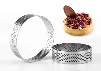 רינג/פורמה לטארט עגול מחורר נירוסטה 20/2.5 ס"מ