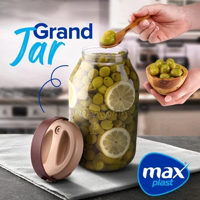 צנצנת חמוצים פלסטיק 5 ליטר "max"