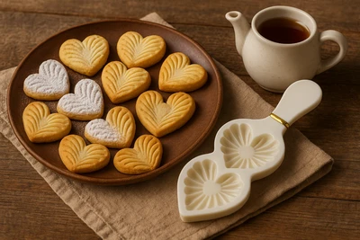 שבלונה מעמול/מקרוד יציקה לב קלאסי 5 ס"מ