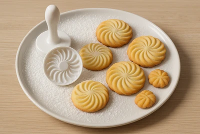 שבלונה/חותמת לעוגיות יציקת פלסטיק דגם קלאס מעוגל