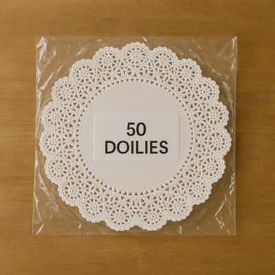 דוליס ניירות תחרה עגול 28 ס"מ 24 יחידות