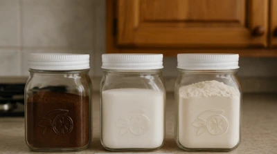 צנצנת פלאסט מרובעת 860 מ"ל מארז 3 יח