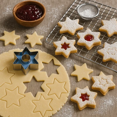 זוג קורצני עוגיות סנדוויץ ריבה "כוכב המזרח" קפיץ