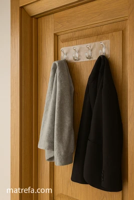 מתלה אקריל מהמם 6 ווים בדבק דו צדדי 35 ס"מ