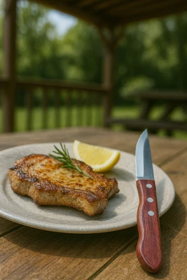 סכין סטייק ידית עץ