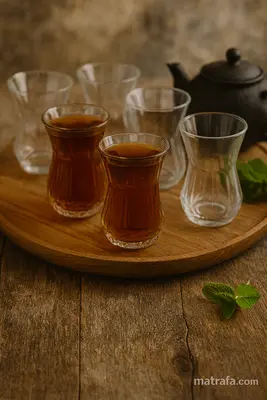 6 כוסות לתה/קפה "חפיז" המקורי טורקיה דגם "קלאס"