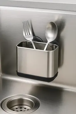 ארגונית/סכומון נירוסטה עם מדבקות וואקום תחתית נשלפת