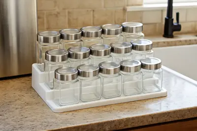 צנצנת תבלינים סאן רוף 6*6 ס"מ במבצע אשש מארז 15 יח כולל מדבקות וכולל מדף