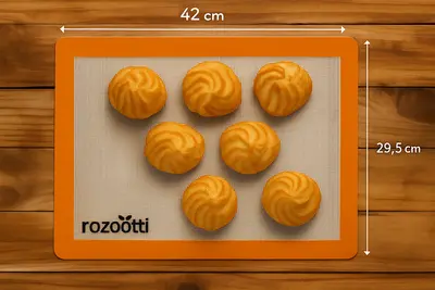 תבנית אלומיניום שטוחה 43.5 ס"מ כולל משטח סיליקון לאפיה