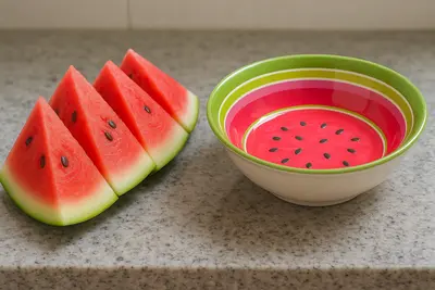 צלוחית מלמין דגם אבטיח 18.5 ס"מ