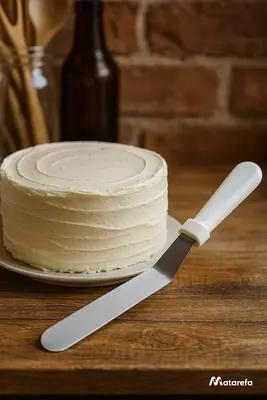 פלטה גדולה מדורגת ידית לבנה 37 ס"מ כולל ידית