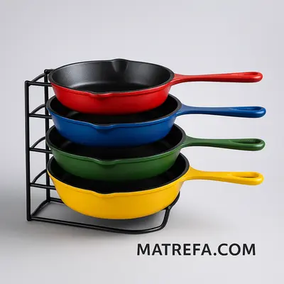 מעמד מחבתות מתכת לסדר וארגון 25*27 ס"מ