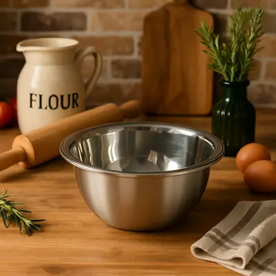 קערה נירוסטה אל חלד מידה 22 ס"מ