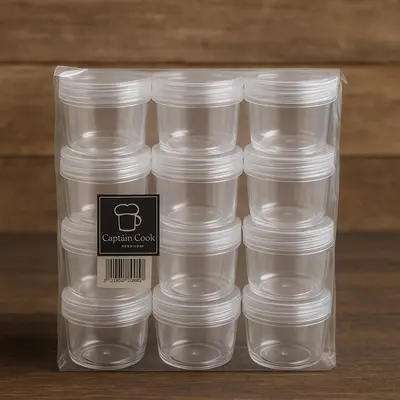 סט 12 קופסאות 100 מ"ל עגולות לקינוחים 6\6