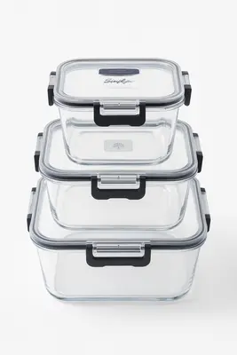 סט קופסאות אקריל מהממות ואטומות מרובעות