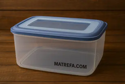 קופסה מלבנית פרימיום לאחסון 3.250 ליטר מכסה סיליקון מחוזק