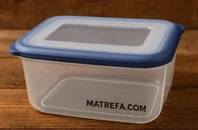 קופסה מלבנית פרימיום לאחסון 3.250 ליטר מכסה סיליקון מחוזק