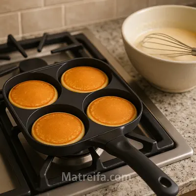 מחבת פנקייק 4 שקעים 9*2 ס"מ "BLACK"