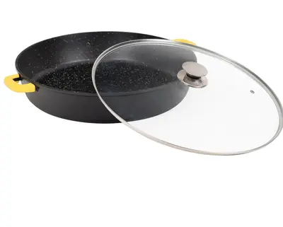 סיר סוטאז 40 ס"מ יציקת אלומיניום כולל ידיות סיליקון