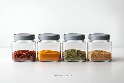 סט צנצנות פלאסט 550 מ"ל 8*8* 9.5 ס"מ ארוז 4 יח