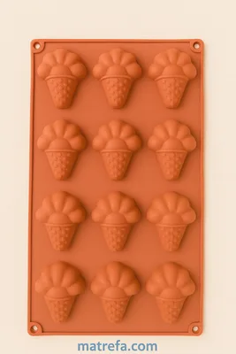 סיליקון גלידה 12 שקעים 4.5 ס"מ