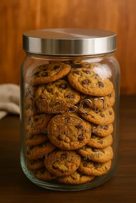 צנצנת זכוכית מהממת 3.6 ליטר לעוגיות ועוד...." mason"