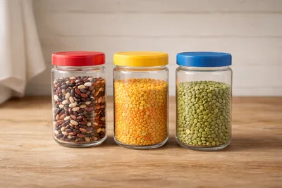 צנצנת זכוכית 1 ליטר סיגרת וואקום