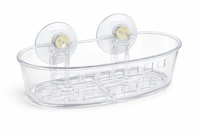 מתקן סקוטש/ספוג נדבק לכיור אקריל שקוף אלמוגית