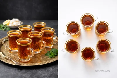 סט כוסות מעוצבות כולל פס זהב חריטה בלייזר מארז 6 יח "לה מימונה"