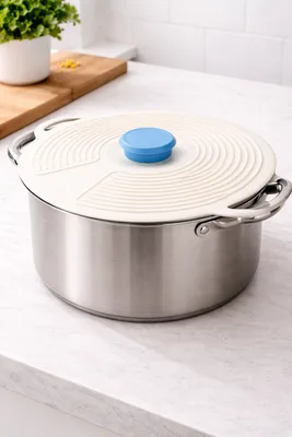 מכסה סיליקון חסין חום 28 ס"מ כולל פונפון מחוזק