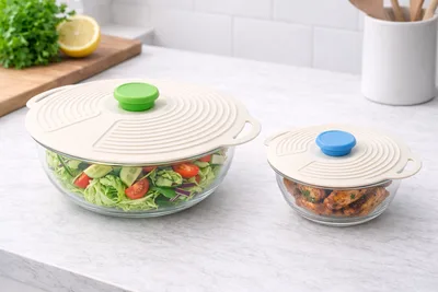 זוג מכסים רב שימושים מסיליקון מידה 20 ו28 ס"מ