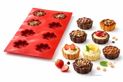 תבנית סיליקון פרח 8 שקעים 5 ס"מ