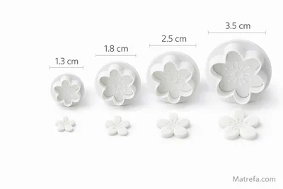 סט 4 קורצני קפיץ פרחים למספן