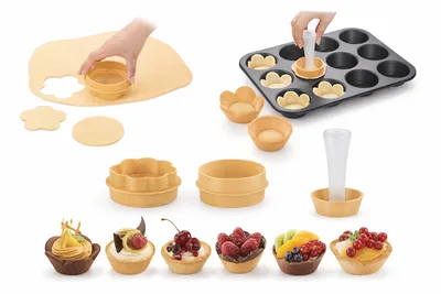 קורצן ודוחסן לטארטלים דו כיווני עגול ופרח 10 ס"מ