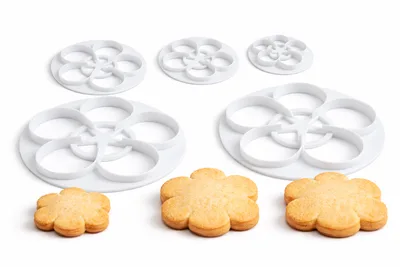 סט קורצנים/חותכנים פרח בשישיה גדלים