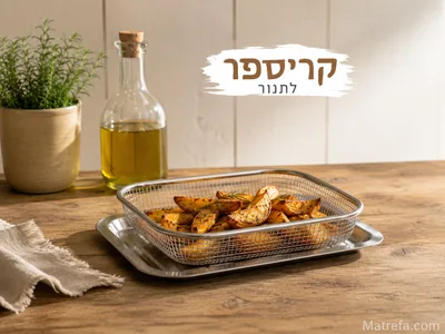 קריספר נירוסטה כולל מגש 31*21 ס"מ