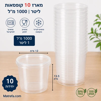 קופסאות פלסאט מארז 10 יח חד"פ 1000 מ"ל