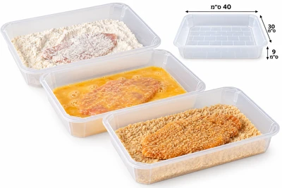 שלישניצל ג'מבו למקצוענים 3 מגשים בגודל מיוחד 40*30*9 פחות לכלוך נוח לעבוד להיטט