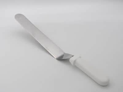 פלטה גדולה מדורגת ידית לבנה 37 ס"מ כולל ידית