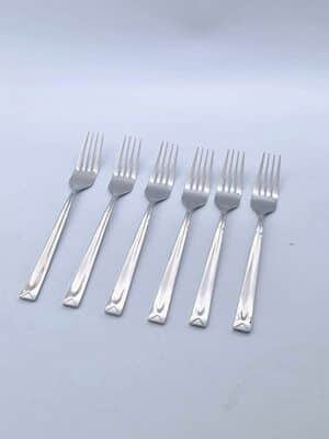 סט 6 מזלגות קטנות לעוגה קינוחים ועוד...דגם "מעטפה" אל חלד