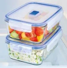 זוג קופסאות זכוכית למיקרוגל לומינארק 1970 מ"ל