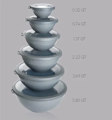 סט קופסאות עגולות כולל מכסה מארז 6 יח