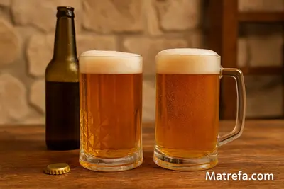 זוג כוסות לבירה זכוכית , 580 מ"ל - מחיר לזוג כוסות