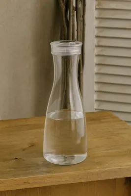 קנקן/קראף לשתיה פלאסט 1 ליטר צבע שקוף/כחול