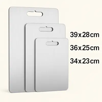 סט 3 יח משטח חיתוך נירוסטה sos 304 אנטי באקטריאלי