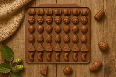 סיליקון פרלינים/סוכריות ג'לי פירות 42 שקעים 2 ס"מ שקע